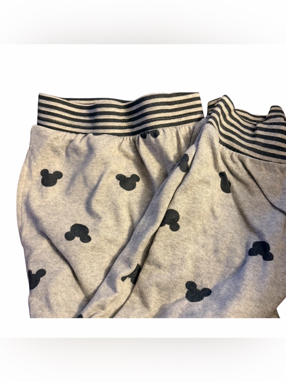 Disney Gray & Black Mickey Mouse Pattern Pajama Pant Set XL - Picture 4 of 6